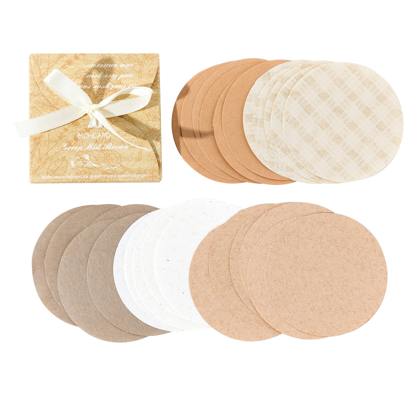 30 PCS Round Literary Material Paper