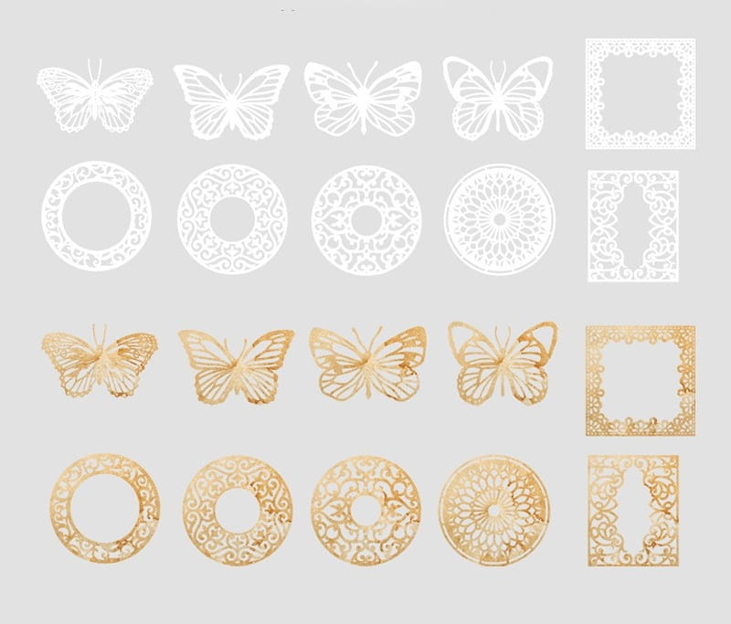 20PCS Hollow Out Paper Material