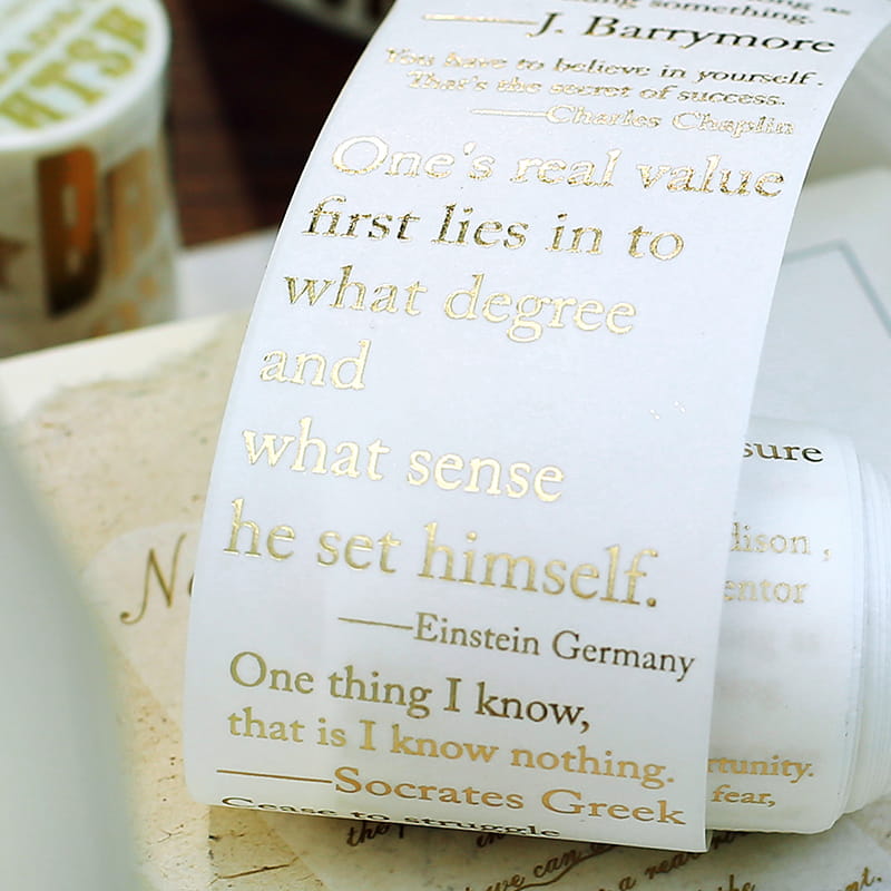 London Newspaper Gold Foil Washi Tape
