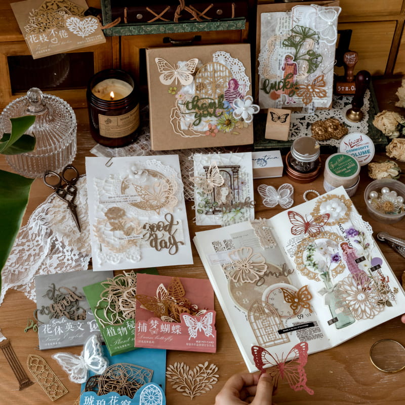 60 PCS Frame Hollow Paper