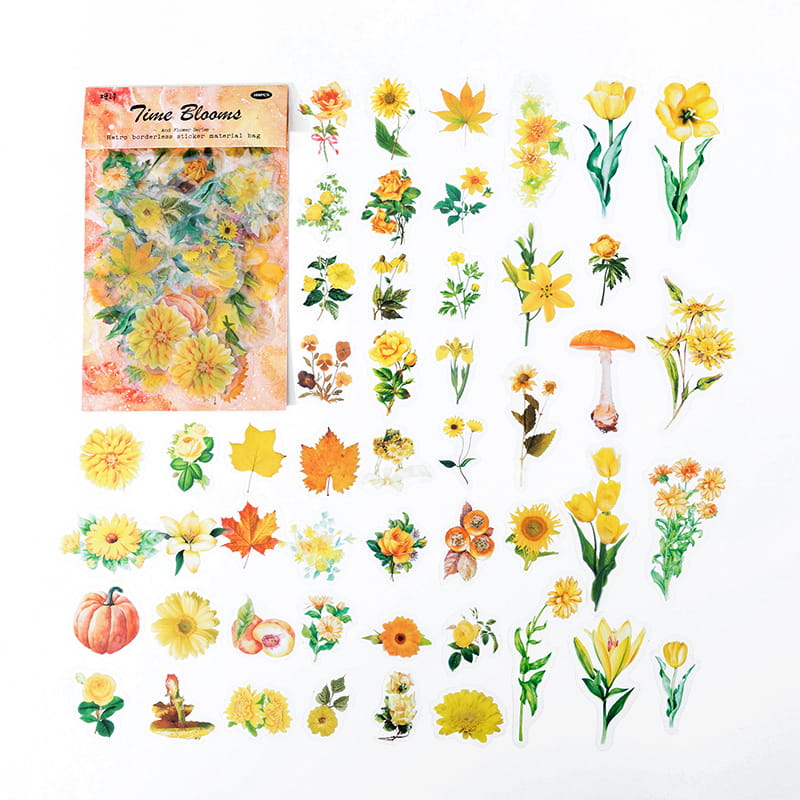 100 PCS Floral Meeting Stickers