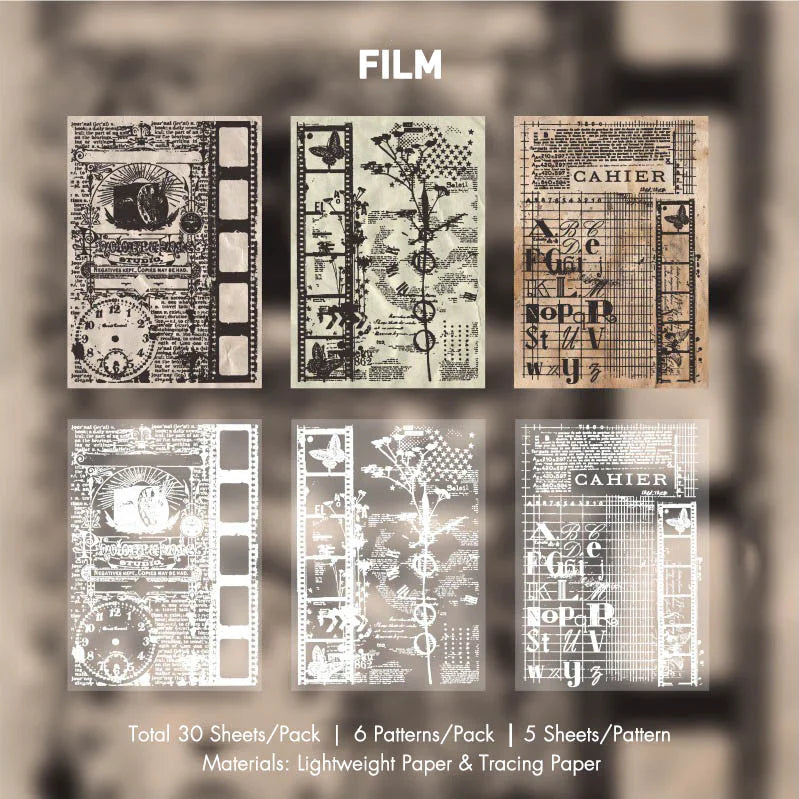 Retro Fragments Paper Materials