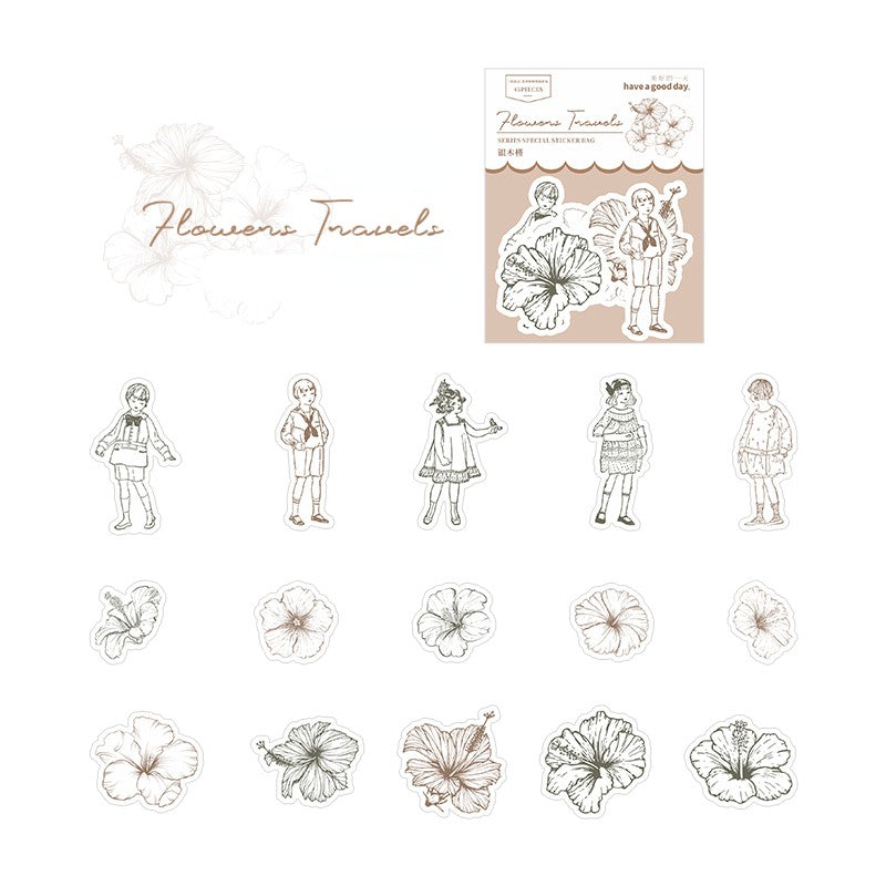 45 PCS Petals And Maiden Stickers Pack