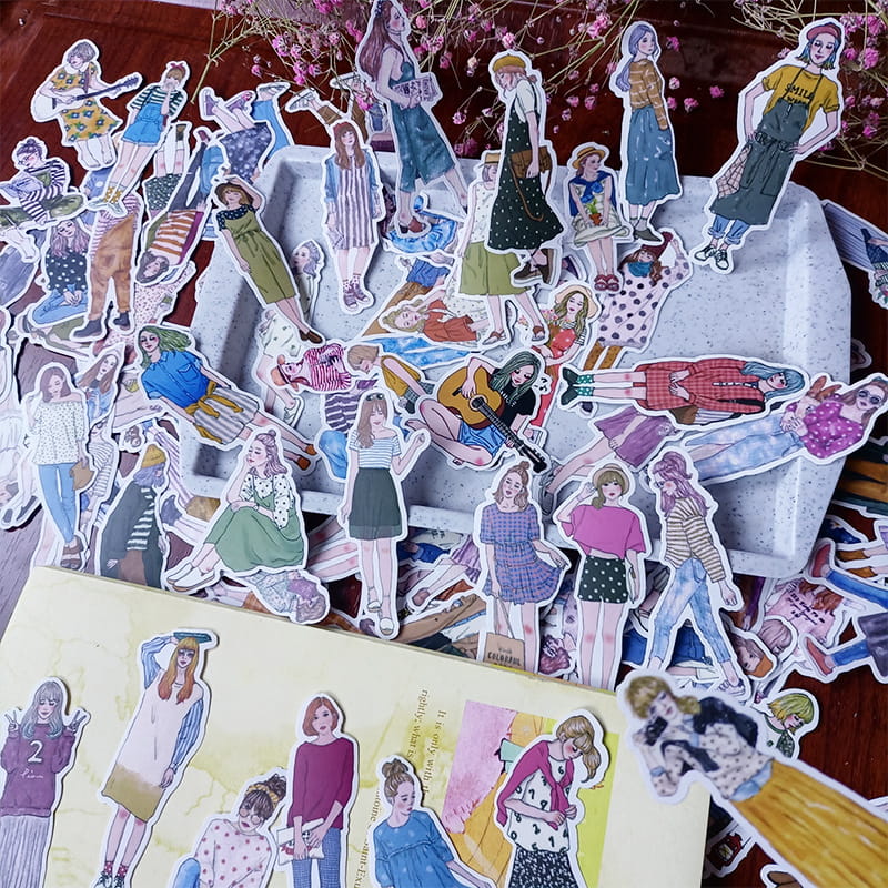 100 PCS Fashion Girl Sticker Pack
