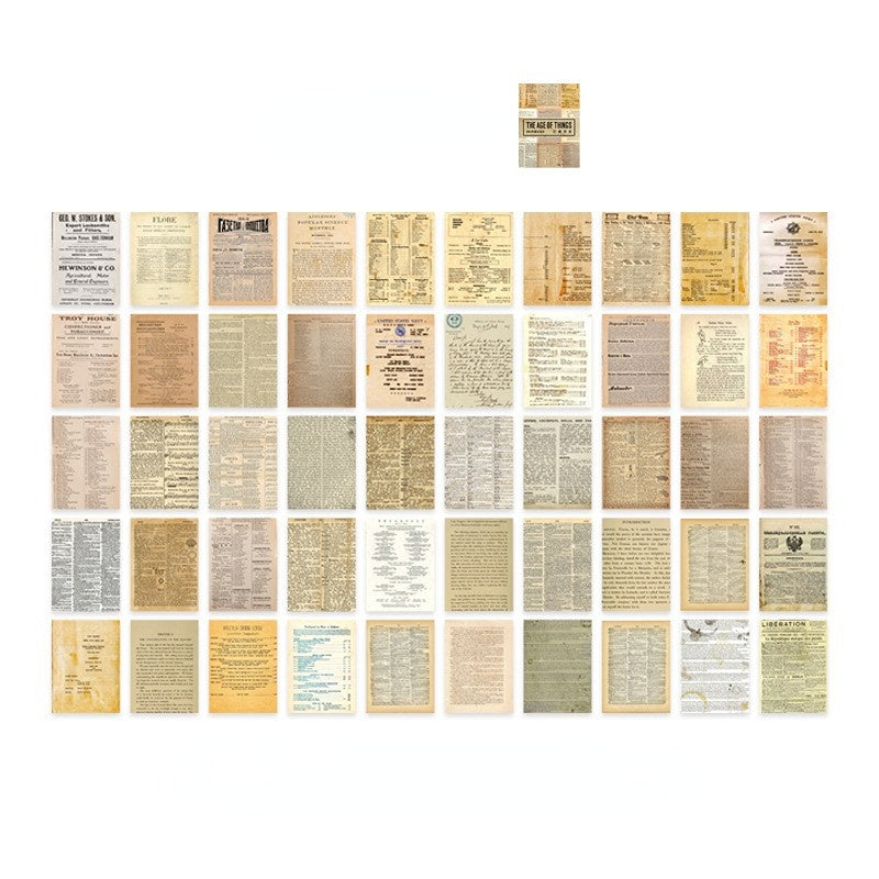 50PCS Unique Paper Book-The Age Of Things