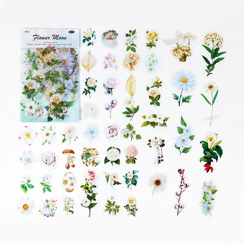 100 PCS Floral Meeting Stickers