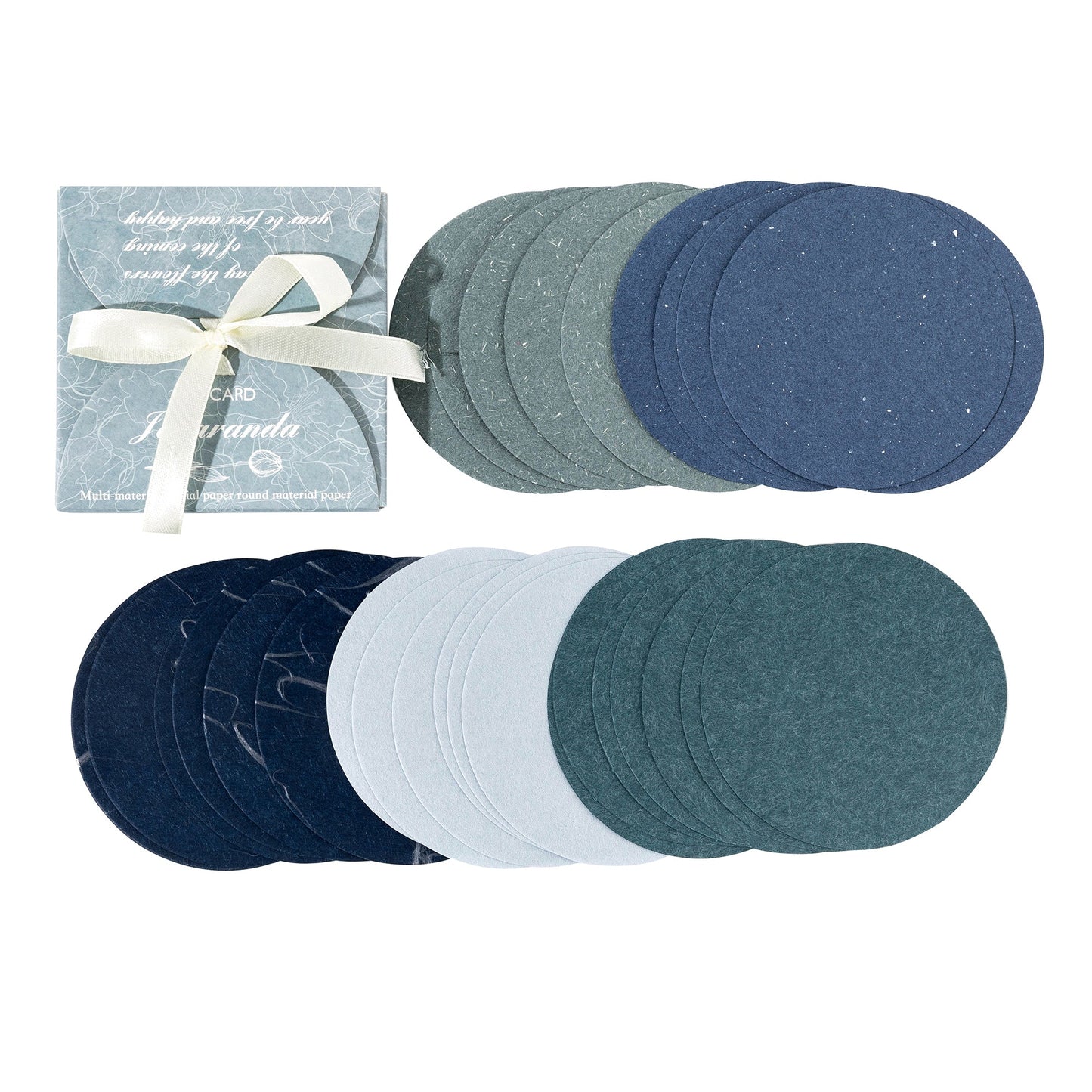 30 PCS Round Literary Material Paper