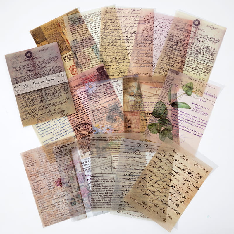 15 PCS Impression Time Retro Decorative Paper