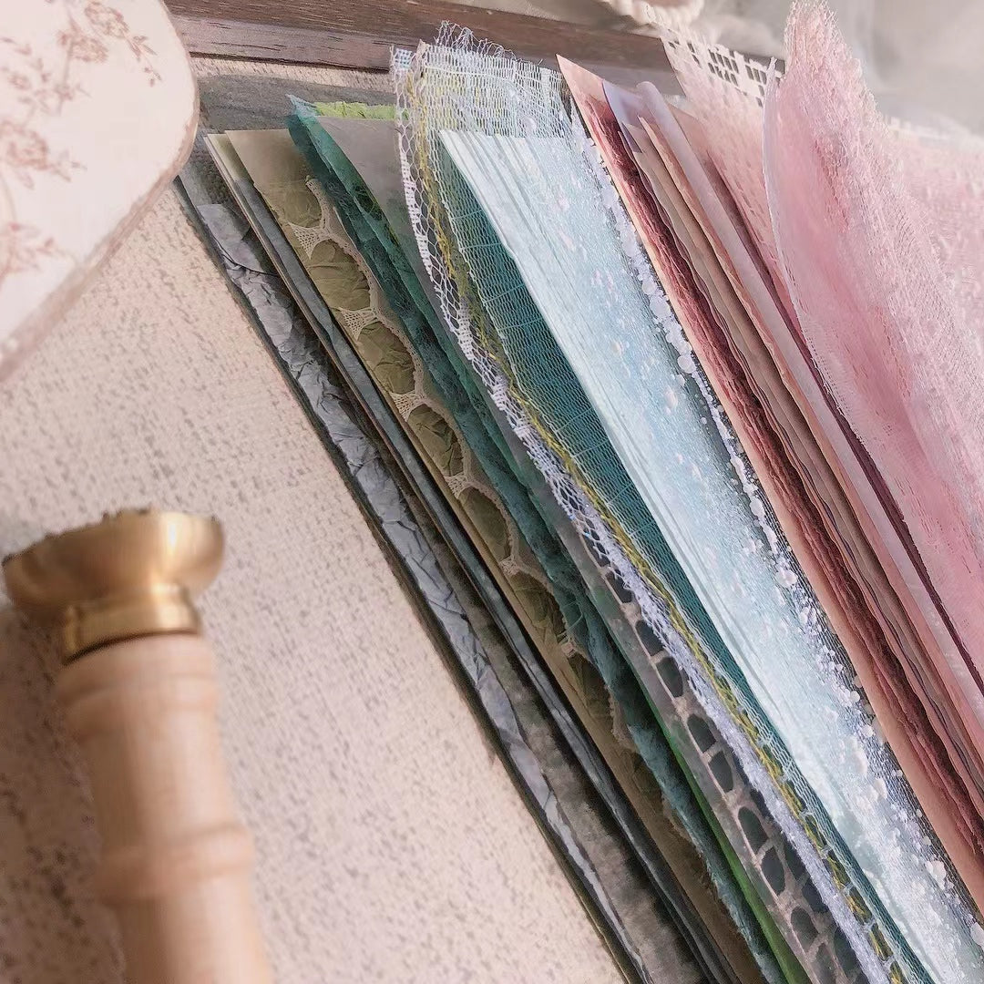 30 PCS Handmade Mesh Paper Pack