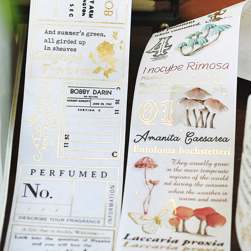 London Newspaper Gold Foil Washi Tape
