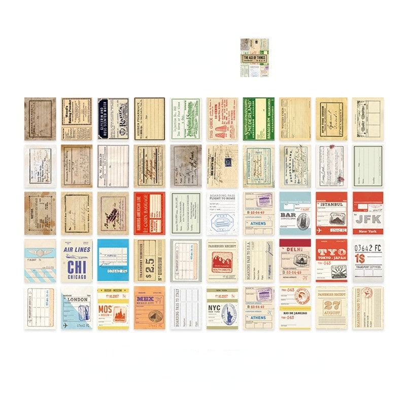 50PCS Unique Paper Book-The Age Of Things