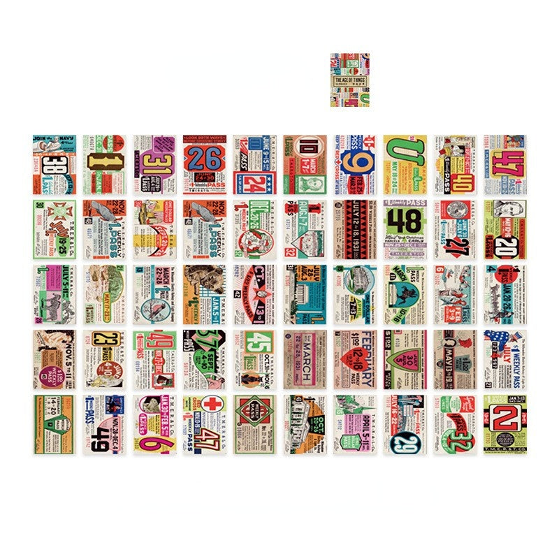 50PCS Unique Paper Book-The Age Of Things