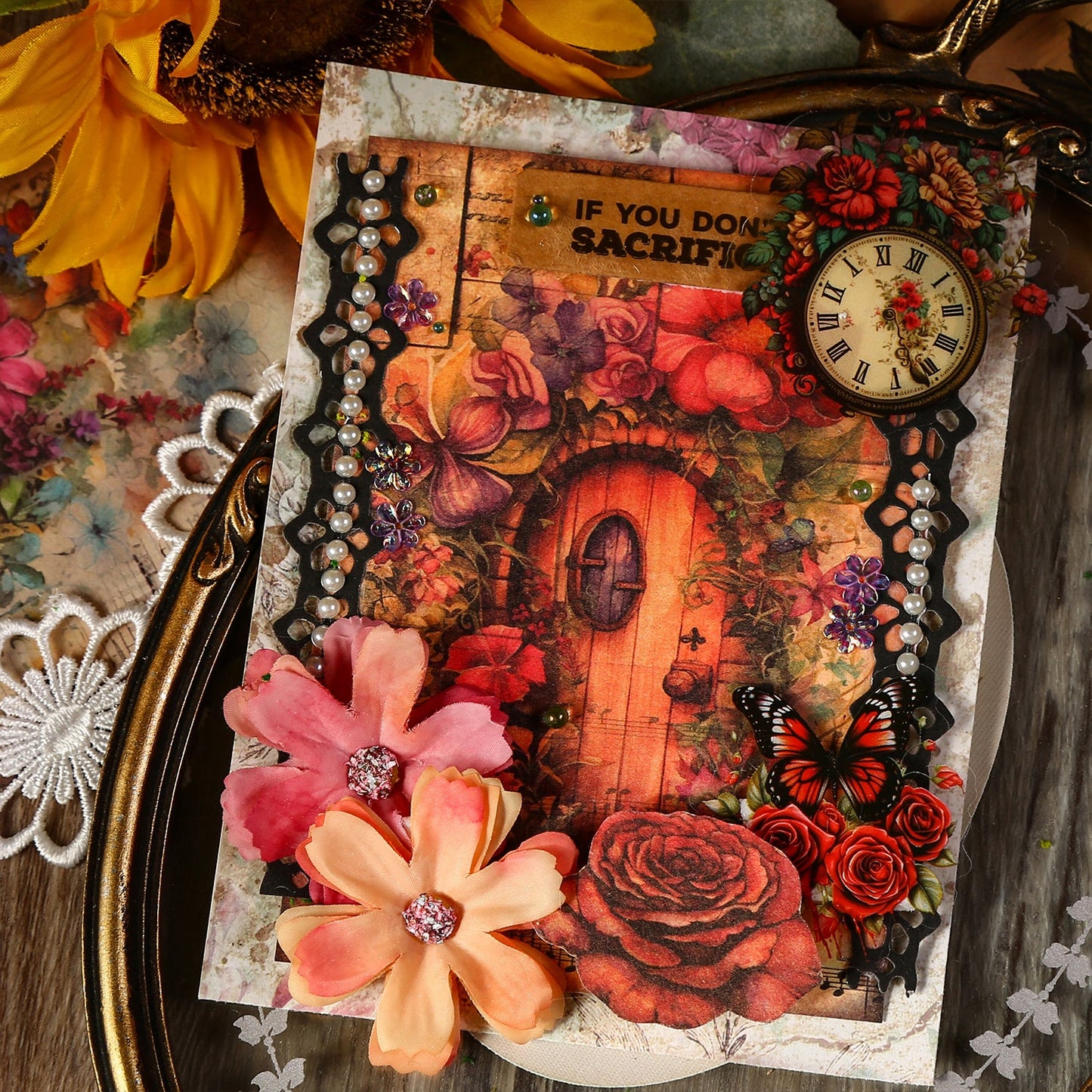 Burning Garden Material Decor Paper