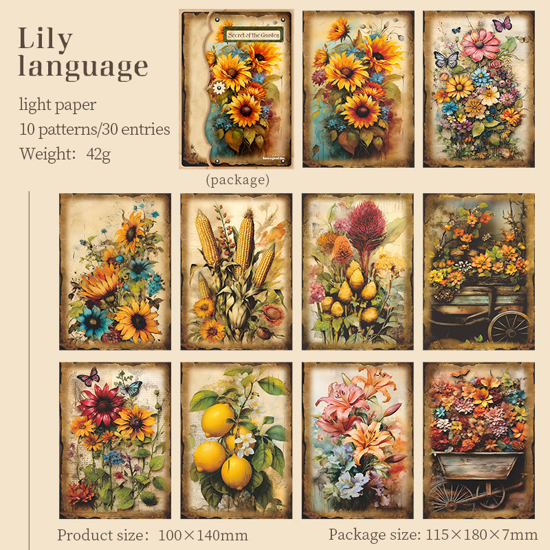 Burning Garden Material Decor Paper