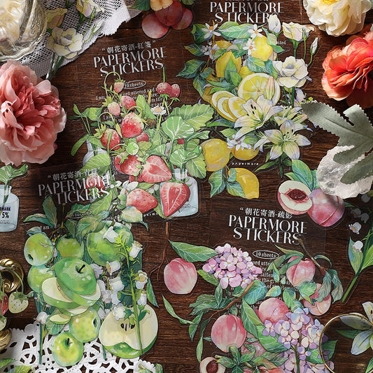 40 PCS Fruits PET Sticker Packs