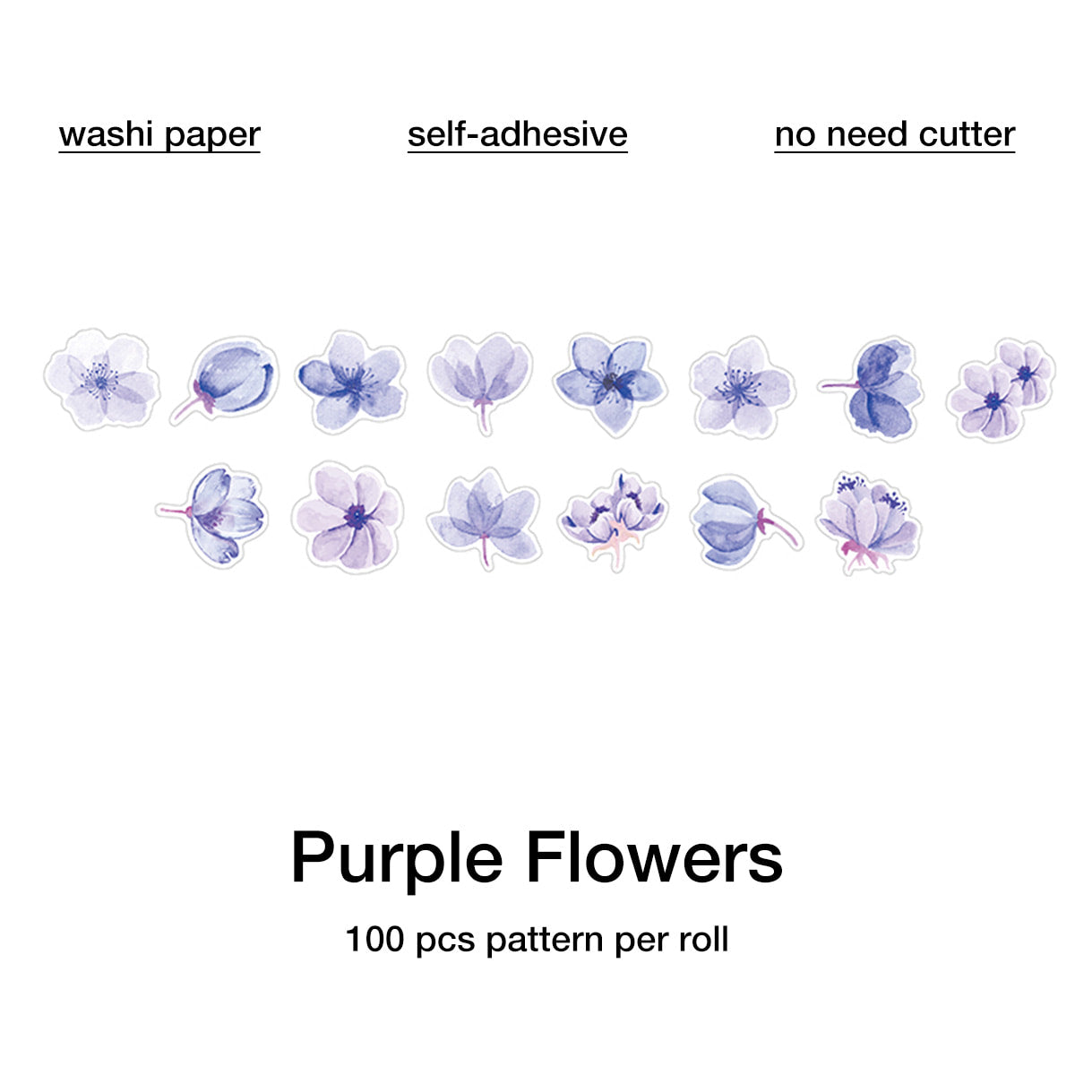 Flowers And Animals Shaped Pattern Washi Tape