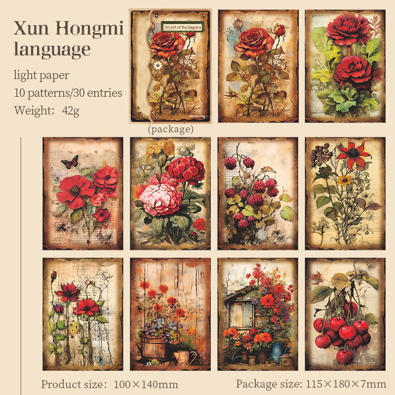 Burning Garden Material Decor Paper