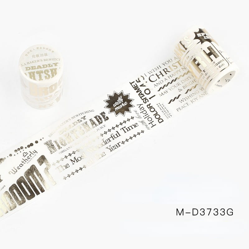 London Newspaper Gold Foil Washi Tape