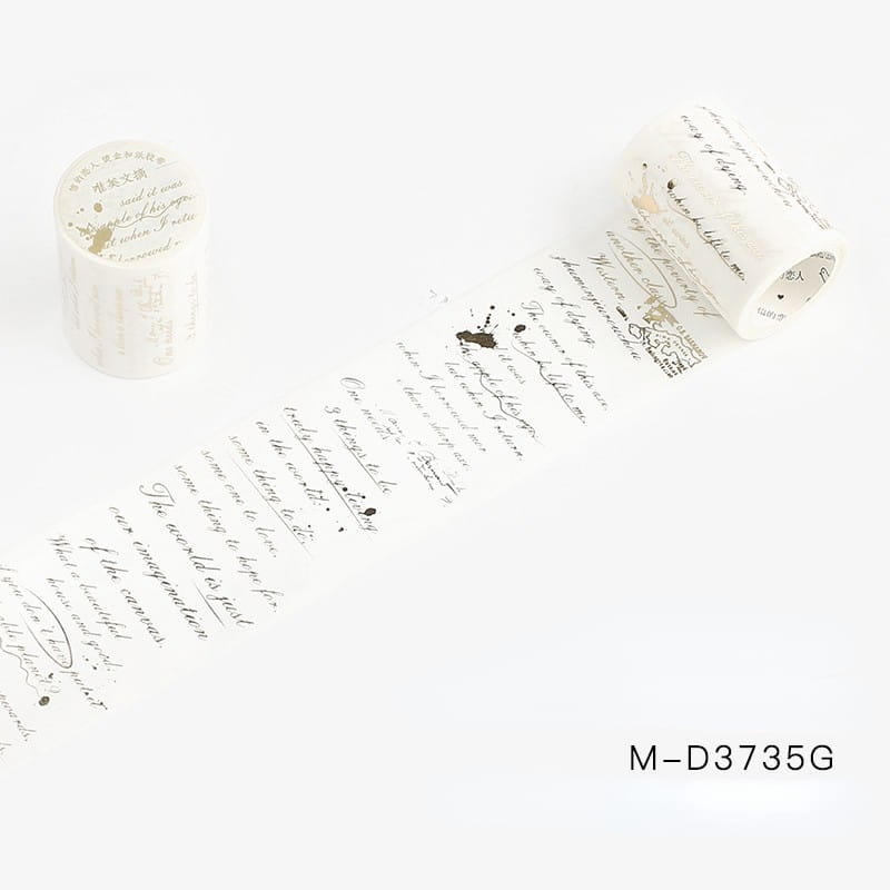 London Newspaper Gold Foil Washi Tape