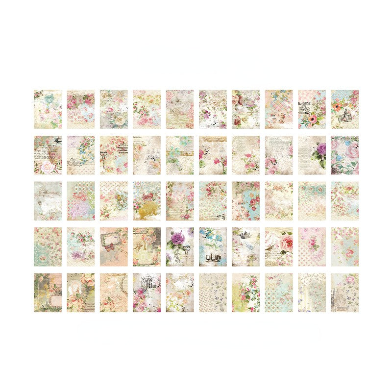 100 PCS Floral Letter Decor Paper