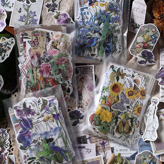 200 PCS Vintage Journal Stickers And Decor Papers Pack