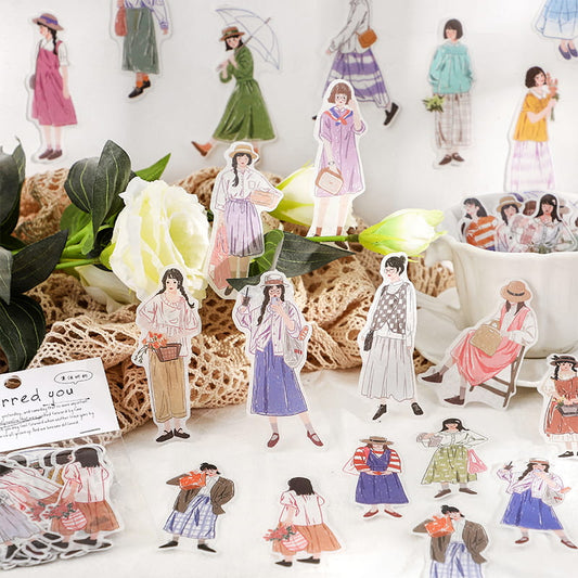 40 PCS Fashion Girls Decor Stickers