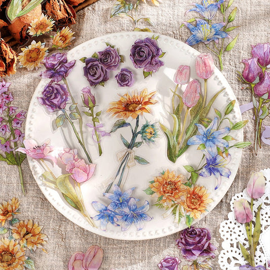 40 PCS Floral Garden Sticker Pack