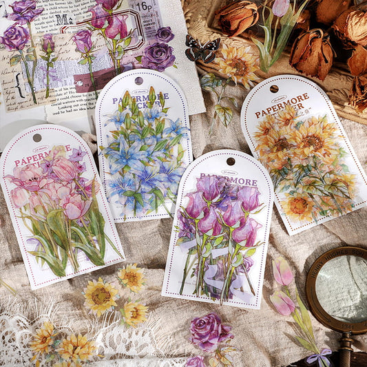 40 PCS Floral Garden Sticker Pack